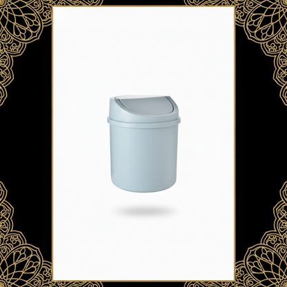 Mini Plastic Desktop Trash Can with Lid for Home Office
