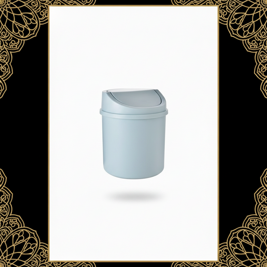 Mini Plastic Desktop Trash Can with Lid for Home Office