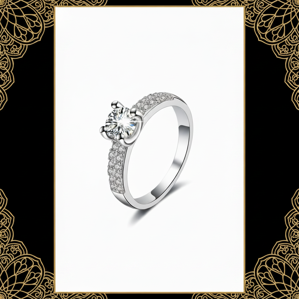 Ring, Imitation Diamond Engagement Ring